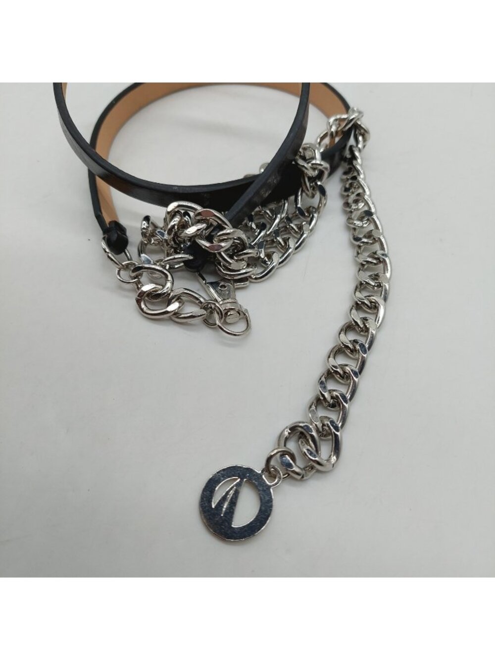 Nautics Womens Belt Brown Silver Tone Chain Size Small Read